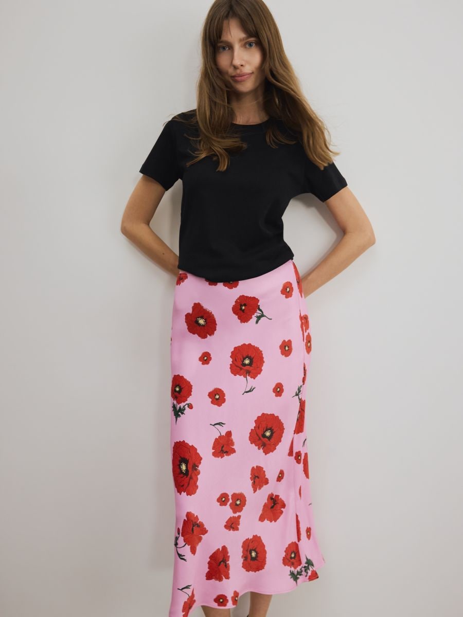 Viscose skirt - pink - RESERVED