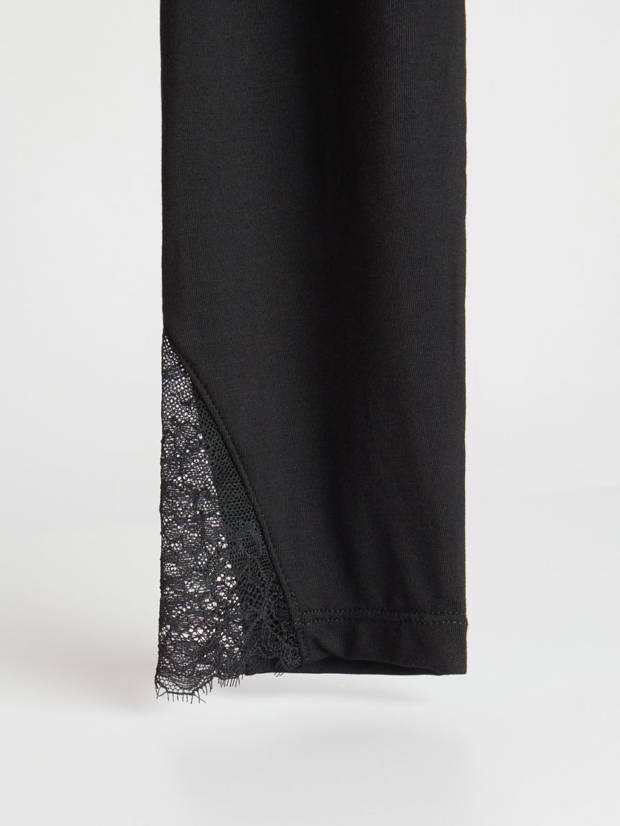 Zweiteiliges Pyjama-Set mit Spitzendetails - schwarz - RESERVED - 6
