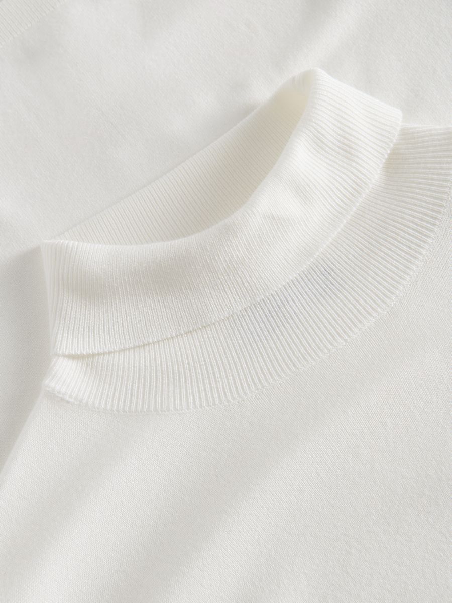 Viscose turtleneck - cream - RESERVED - 2