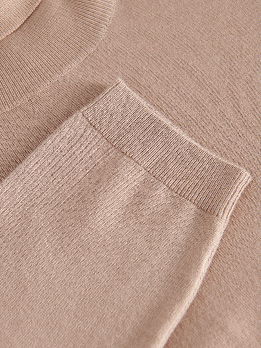 Viscose turtleneck - beige - RESERVED - 4