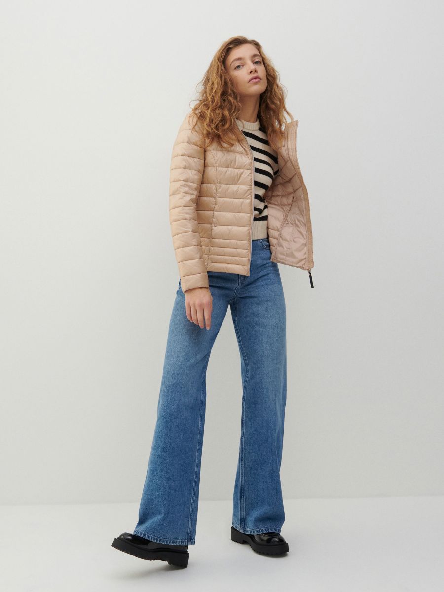 Jacket with recycled fabric fill - beige - RESERVED - 2