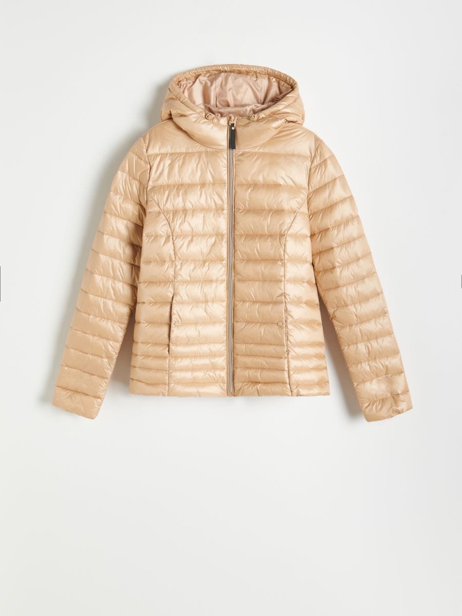 Jacket with recycled fabric fill - beige - RESERVED - 4