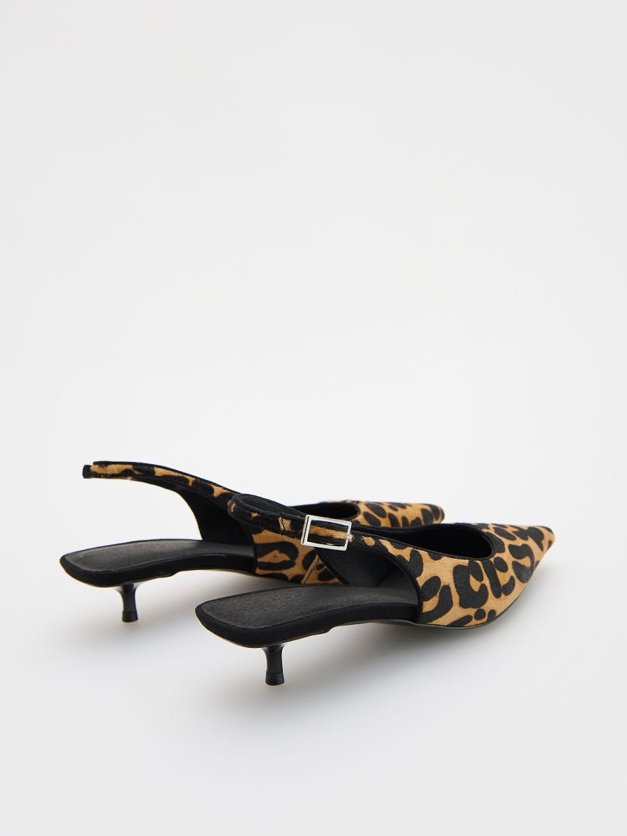Kitten heel shoes with leopard pattern - multicolor - RESERVED - 2