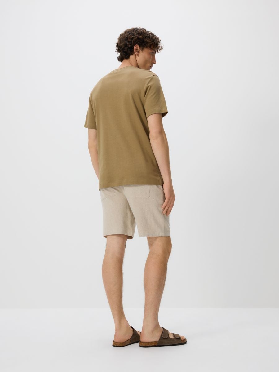 Regular fit T-shirt with appliqué - olive - RESERVED - 3