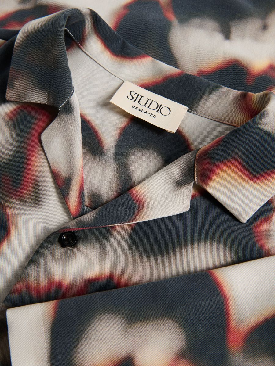 Camicia regular fit in lyocell - multicolore - RESERVED - 6