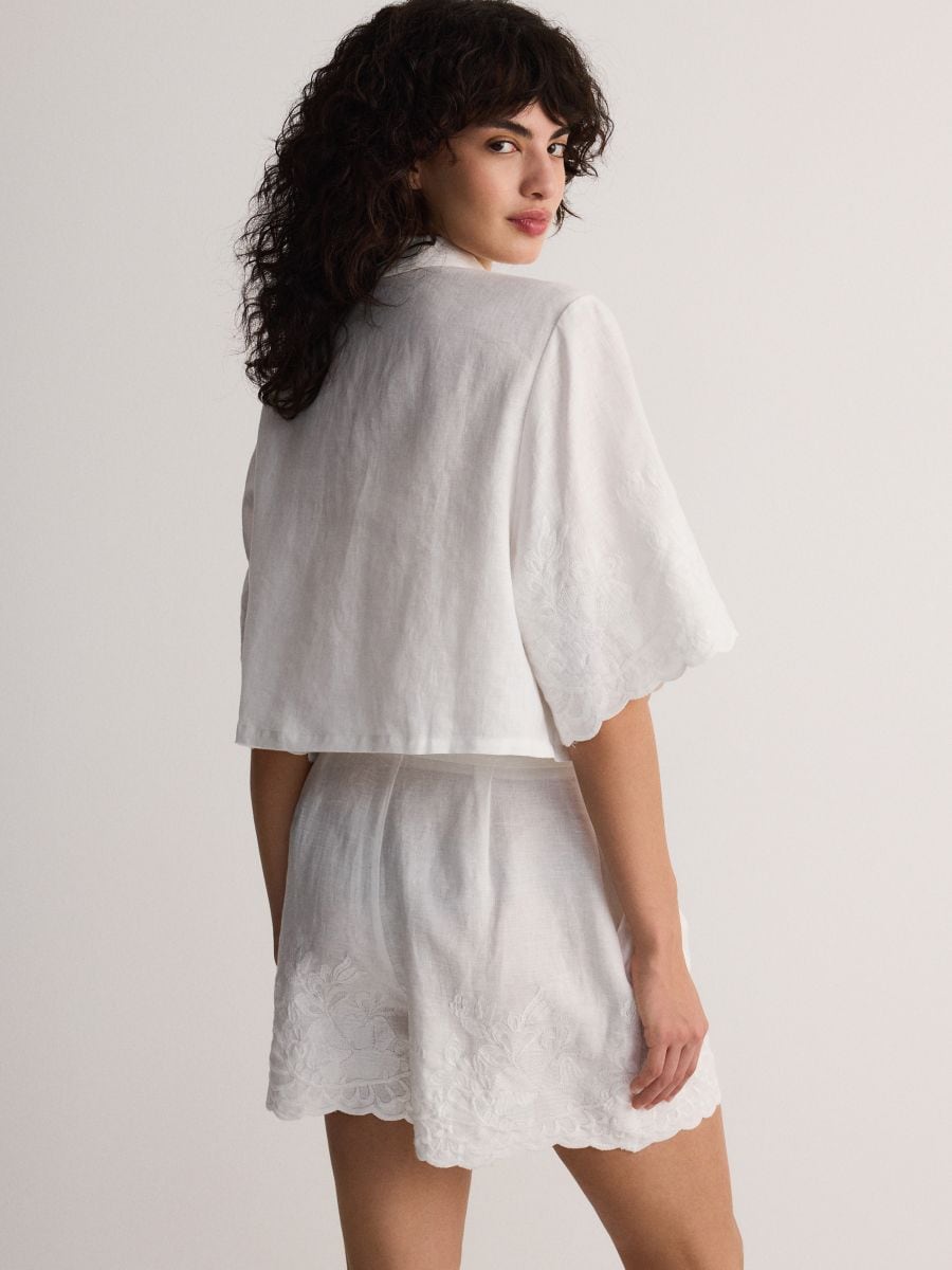 Linen shorts - white - RESERVED - 2