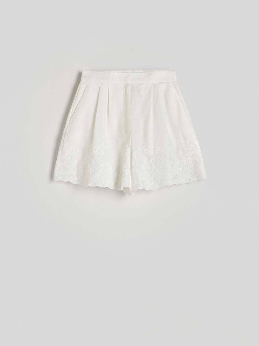 Linen shorts - white - RESERVED - 3