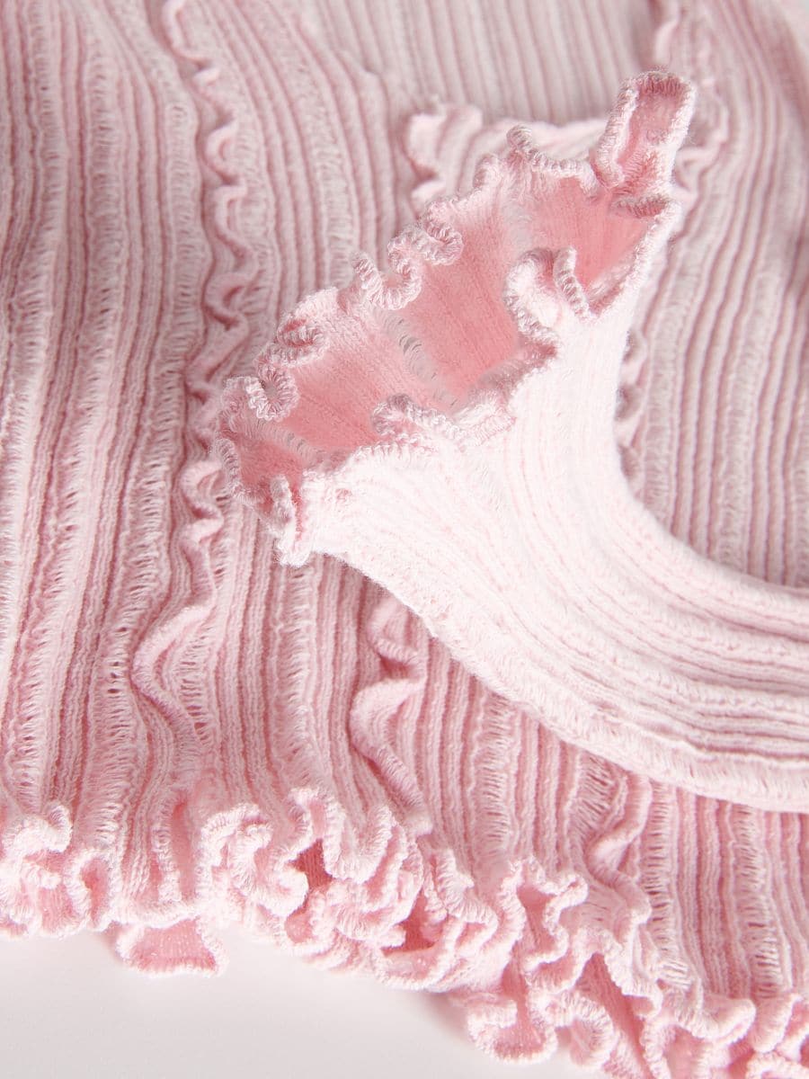 Jumper in textured knit - pastel pink - RESERVED - 6