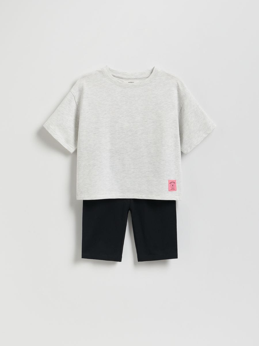 Ensemble en coton majoritaire - Noir - RESERVED - 3