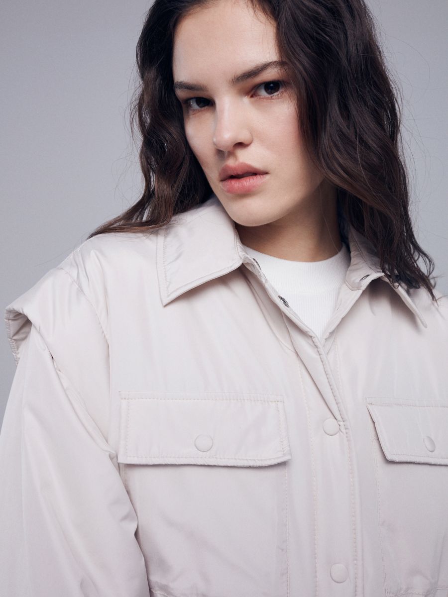 LADIES` OUTER JACKET - krem - RESERVED - 2