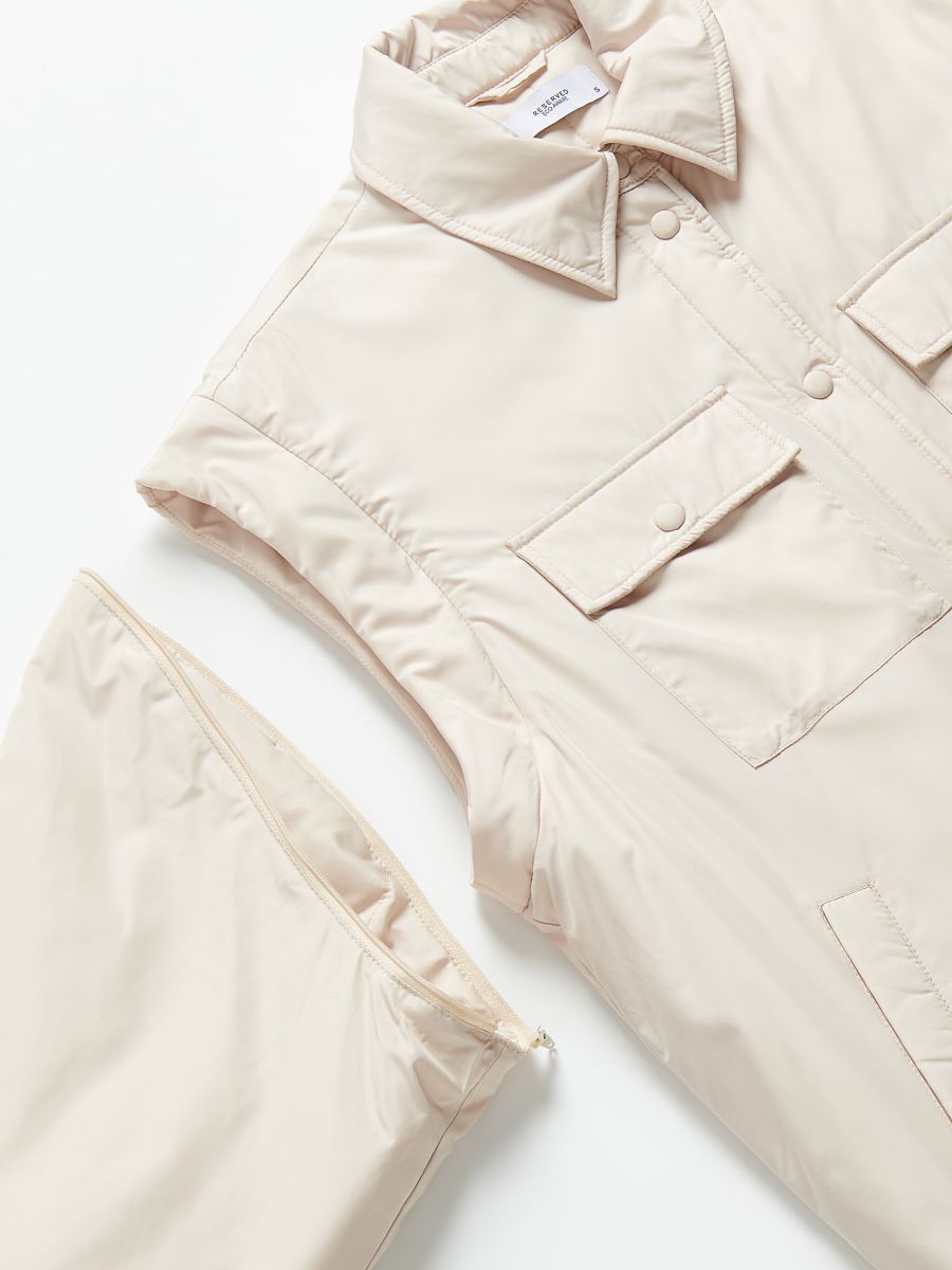 LADIES` OUTER JACKET - krem - RESERVED - 4