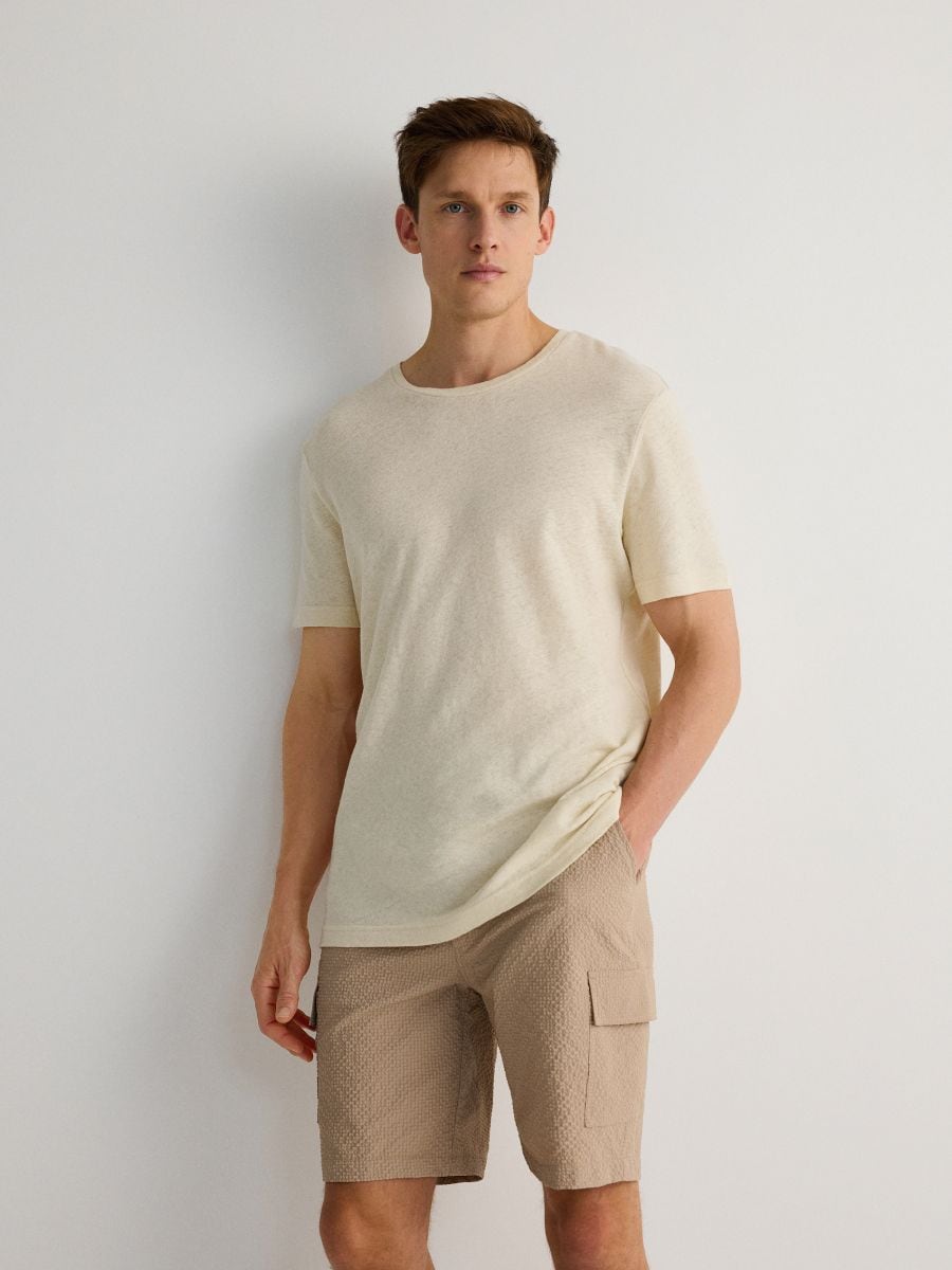 Pantaloncini regular fit - beige - RESERVED