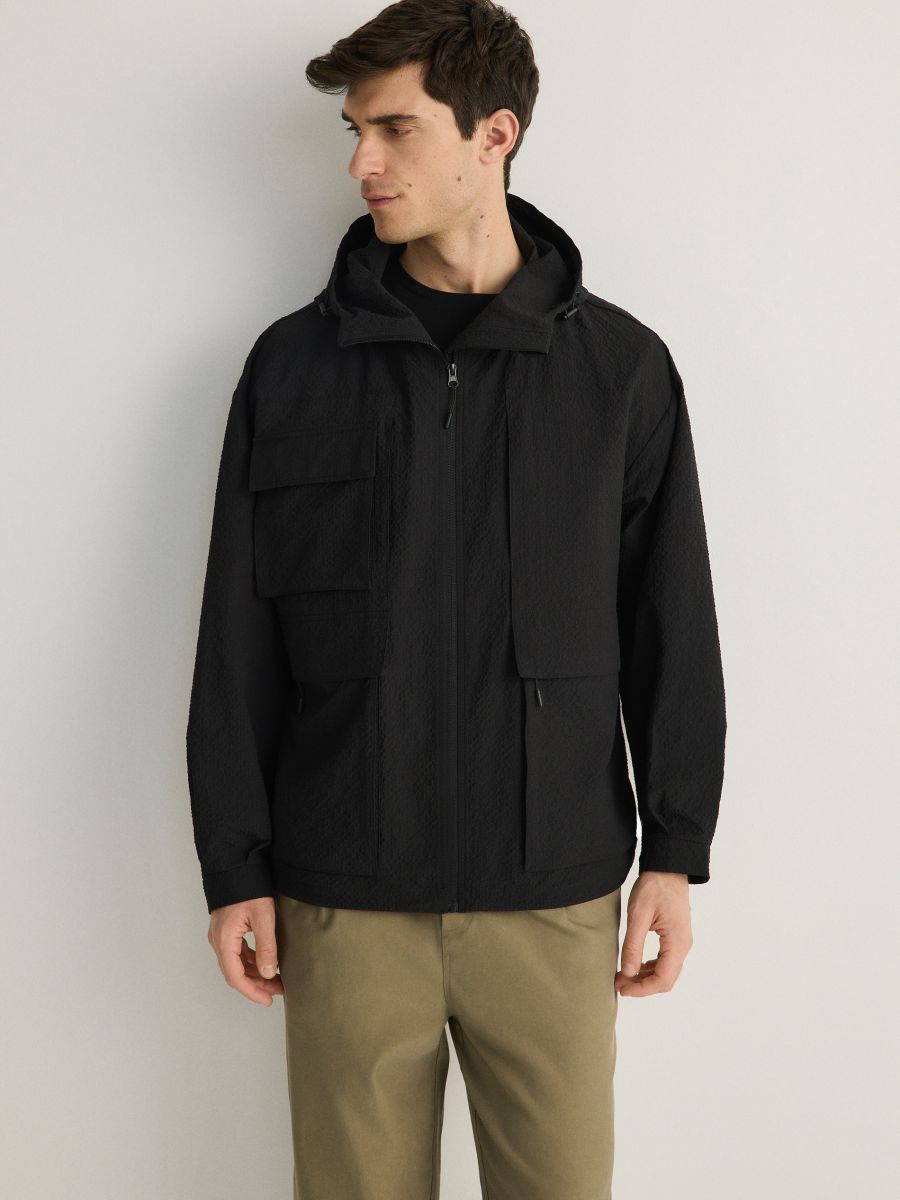 Hooded jacket - black - RESERVED