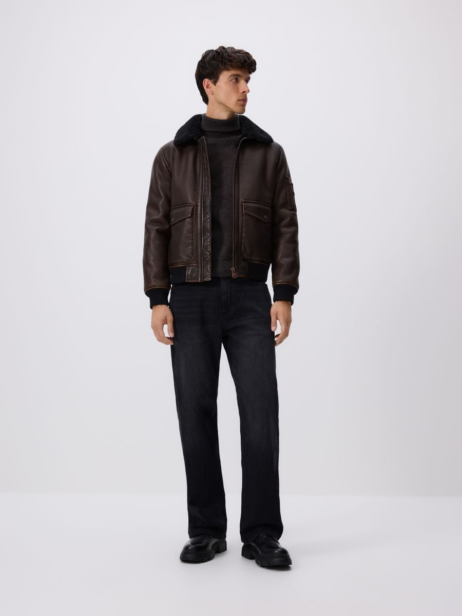 Pilot jacket - dark brown - RESERVED