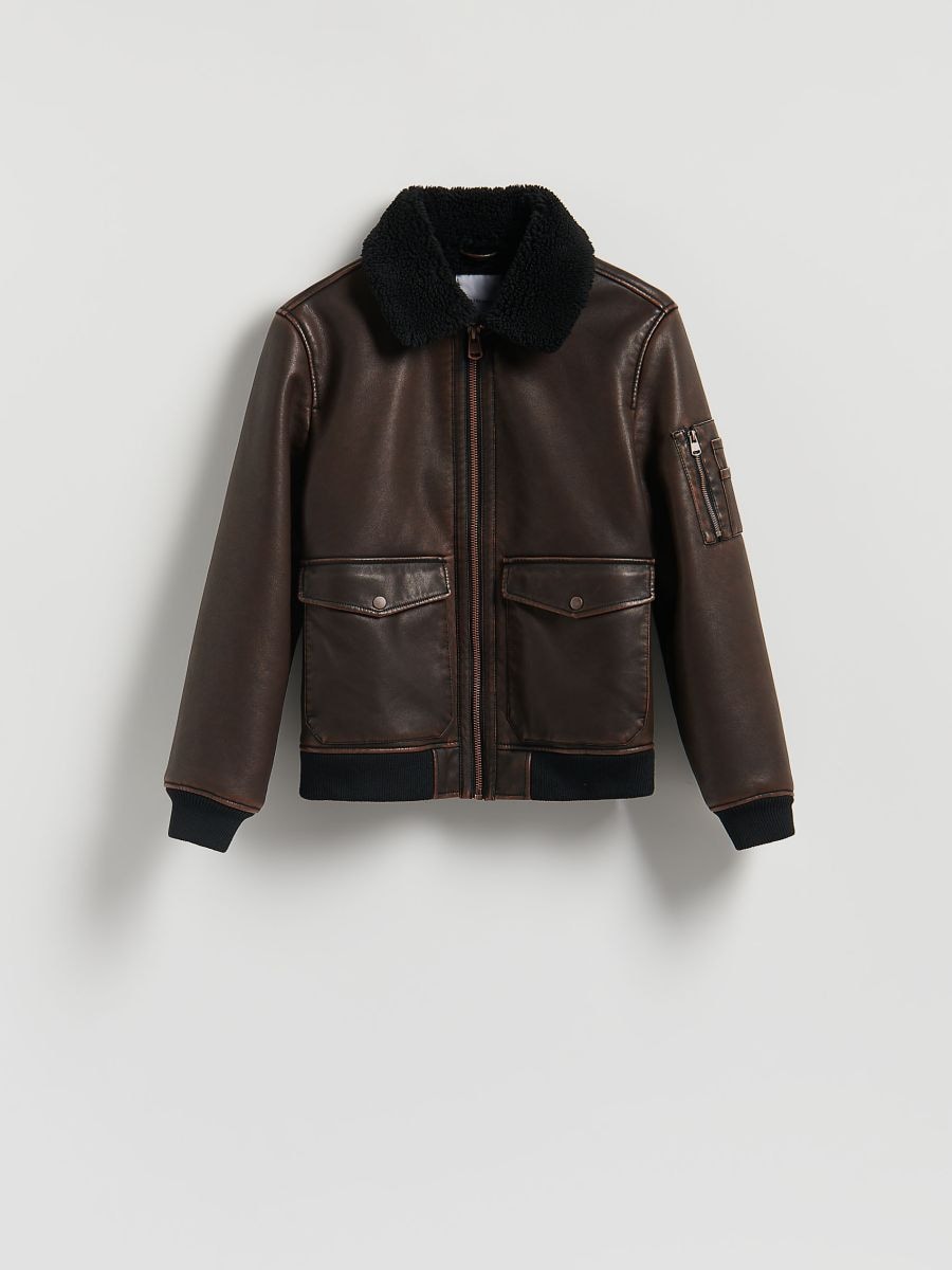 Pilotska jakna - tamno braon - RESERVED