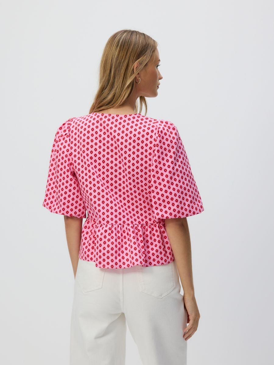 Bluse mit Bindedetail - rosa - RESERVED - 4