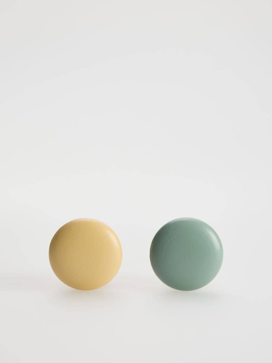Pack de 2 pomos de madera alargados Color nude - RESERVED - 3935V-02X