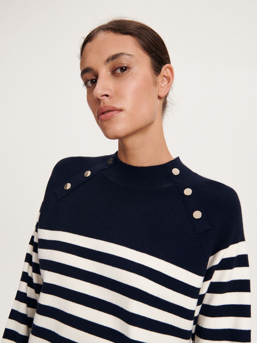 Sweter w paski - wielobarwny - RESERVED - 2