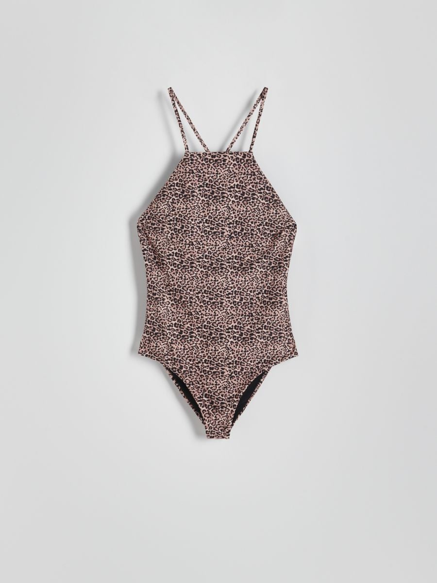 One piece swimsuit with animal pattern - multicolor - RESERVED - 5