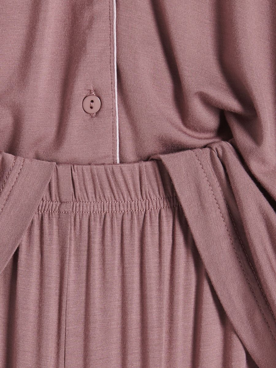 Two piece viscose pyjama set - purple - RESERVED - 5