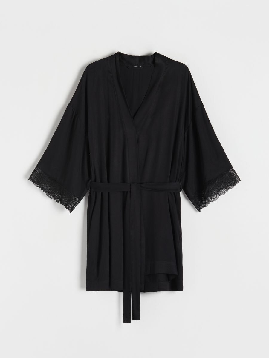Robe with lace - black - RESERVED - 2