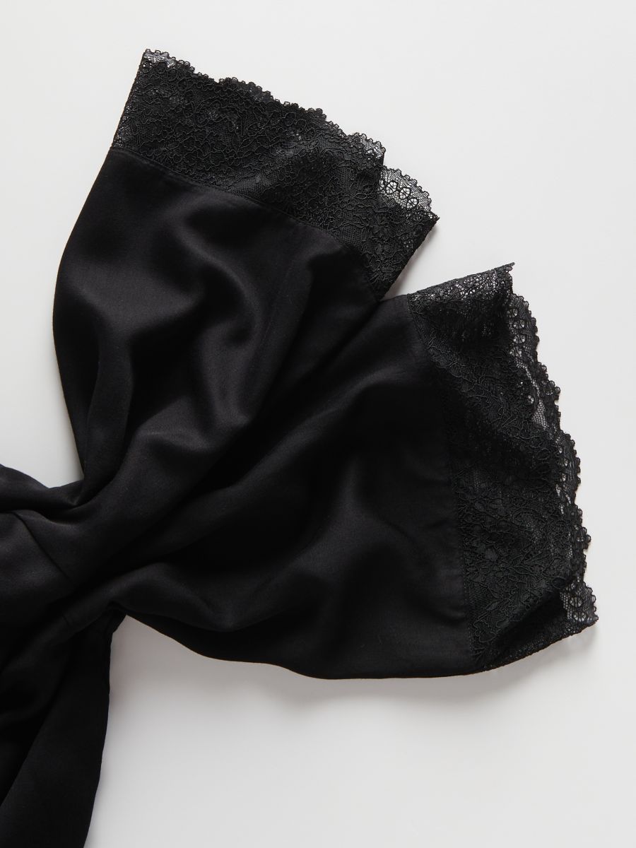 Robe with lace - black - RESERVED - 4