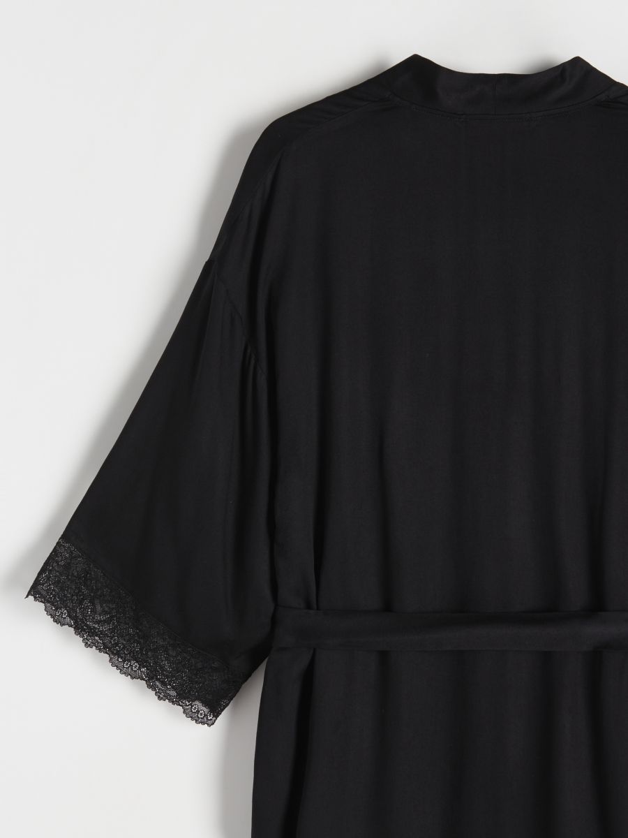 Robe with lace - black - RESERVED - 3
