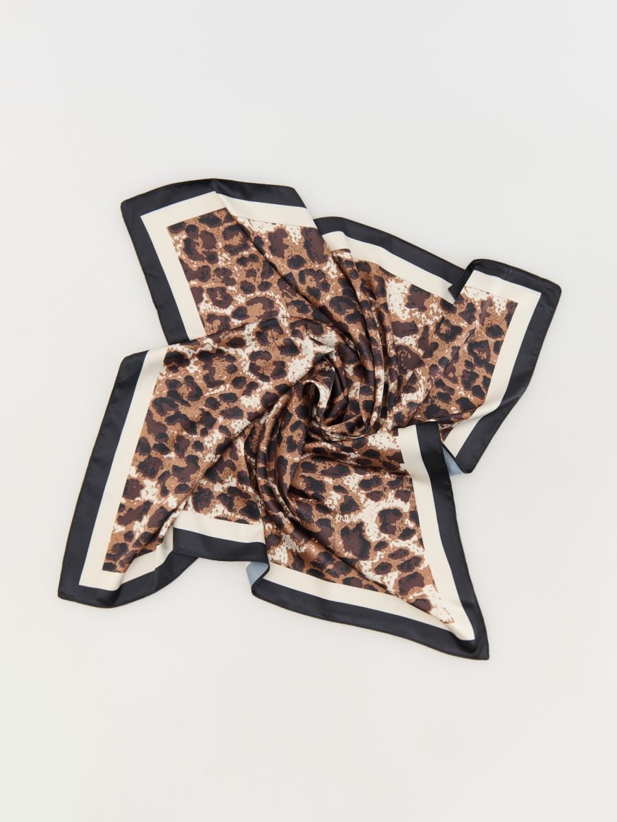 Leopard pattern scarf - multicolor - RESERVED - 4