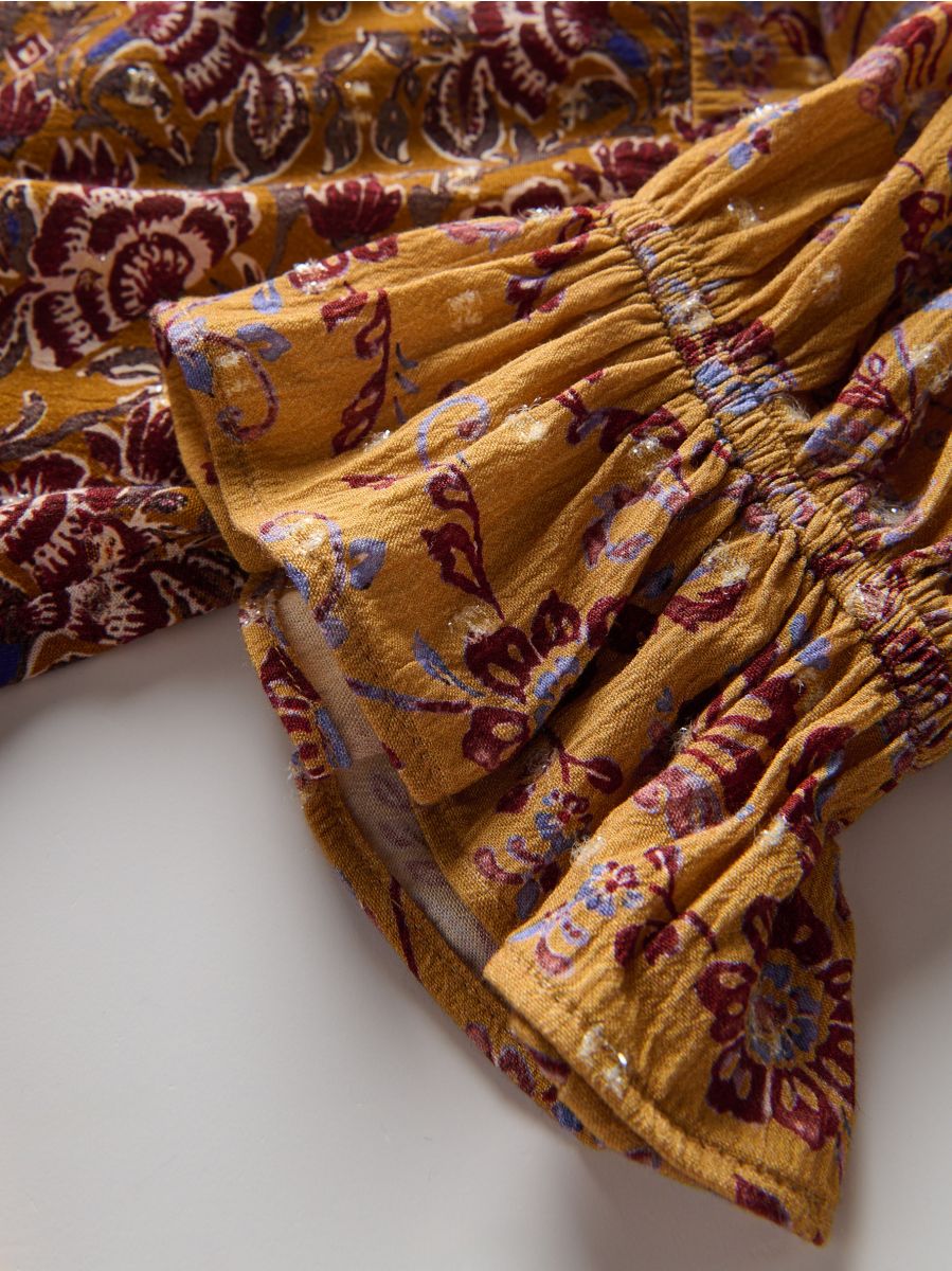 Patterned viscose blouse - multicolor - RESERVED - 5