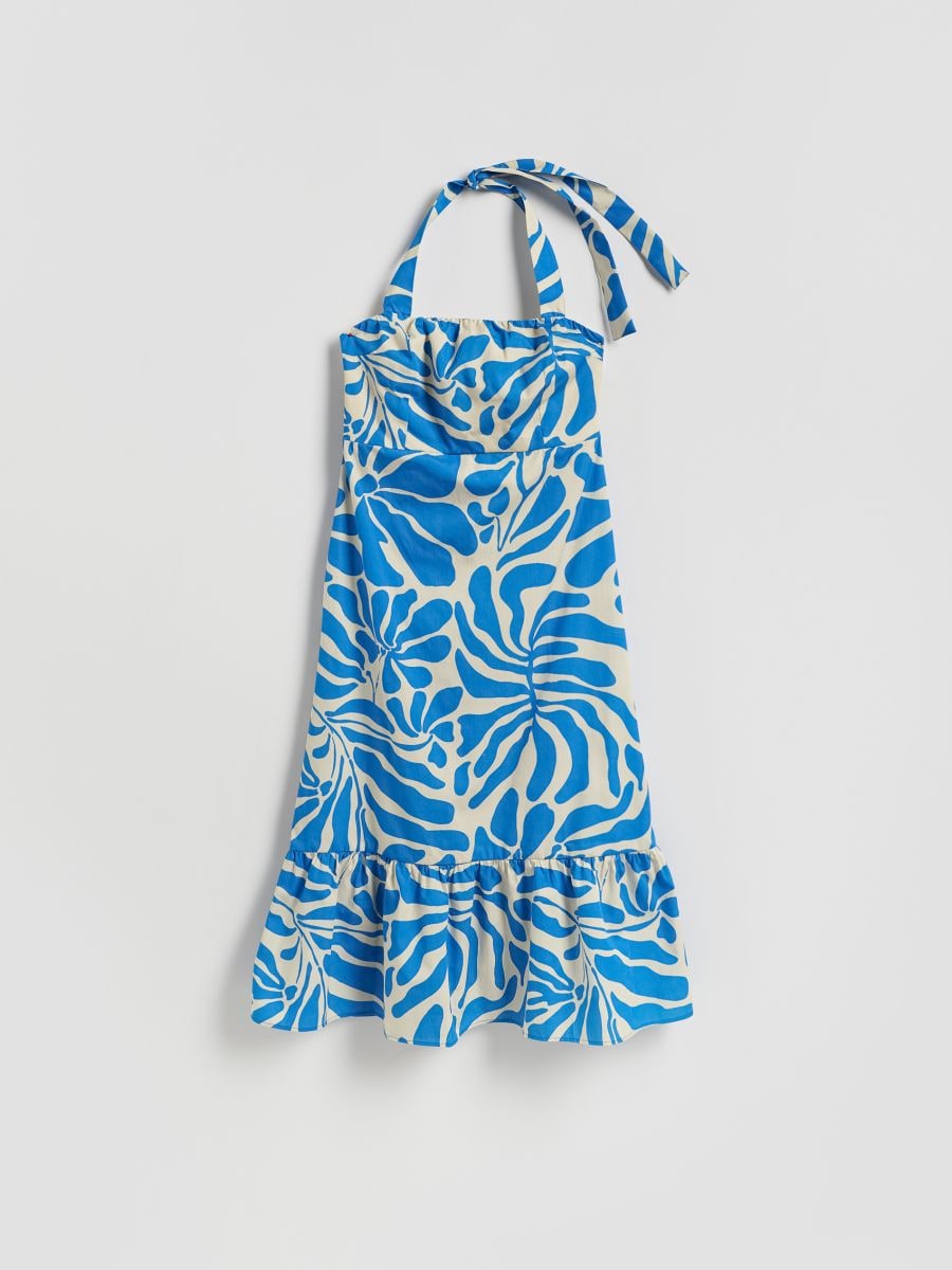 Abito con scollo semplice - blu - RESERVED - 5
