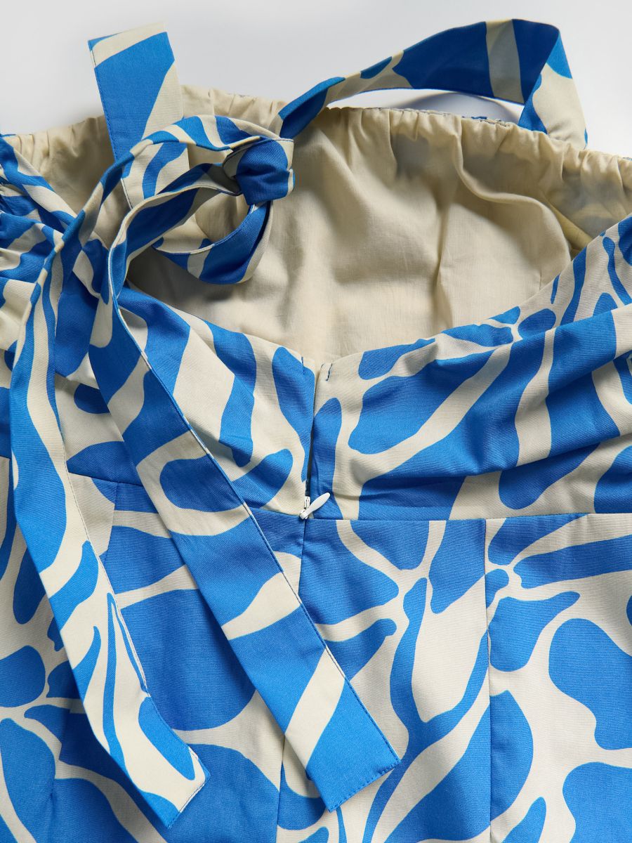Abito con scollo semplice - blu - RESERVED - 6