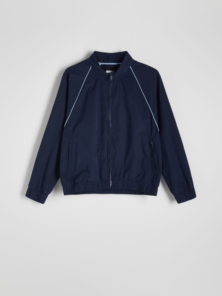 Jacket with emblem - navy - RESERVED