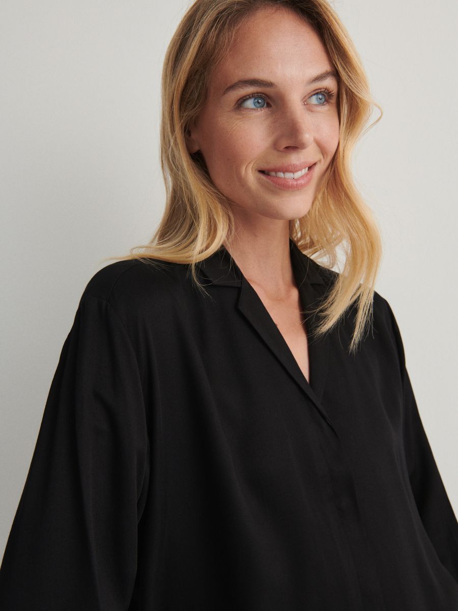 Two piece viscose pyjama set - black - RESERVED - 6