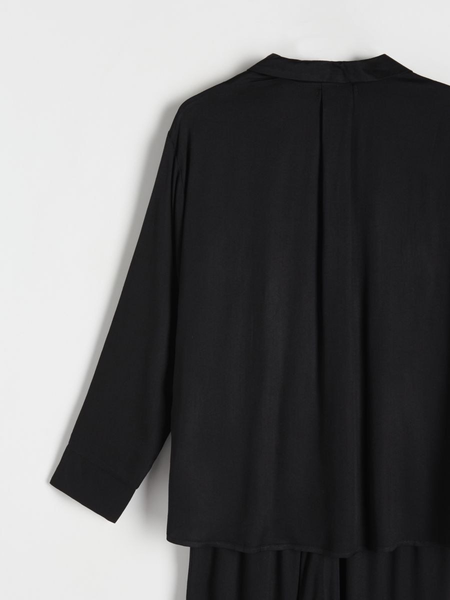 Two piece viscose pyjama set - black - RESERVED - 5
