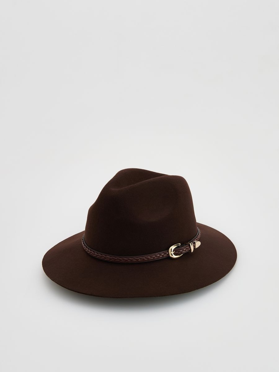 LADIES` HAT - dark brown - RESERVED