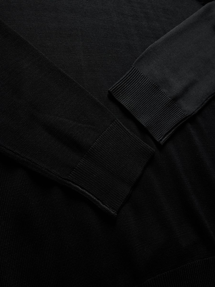 Turtleneck with silk blend - black - RESERVED - 7