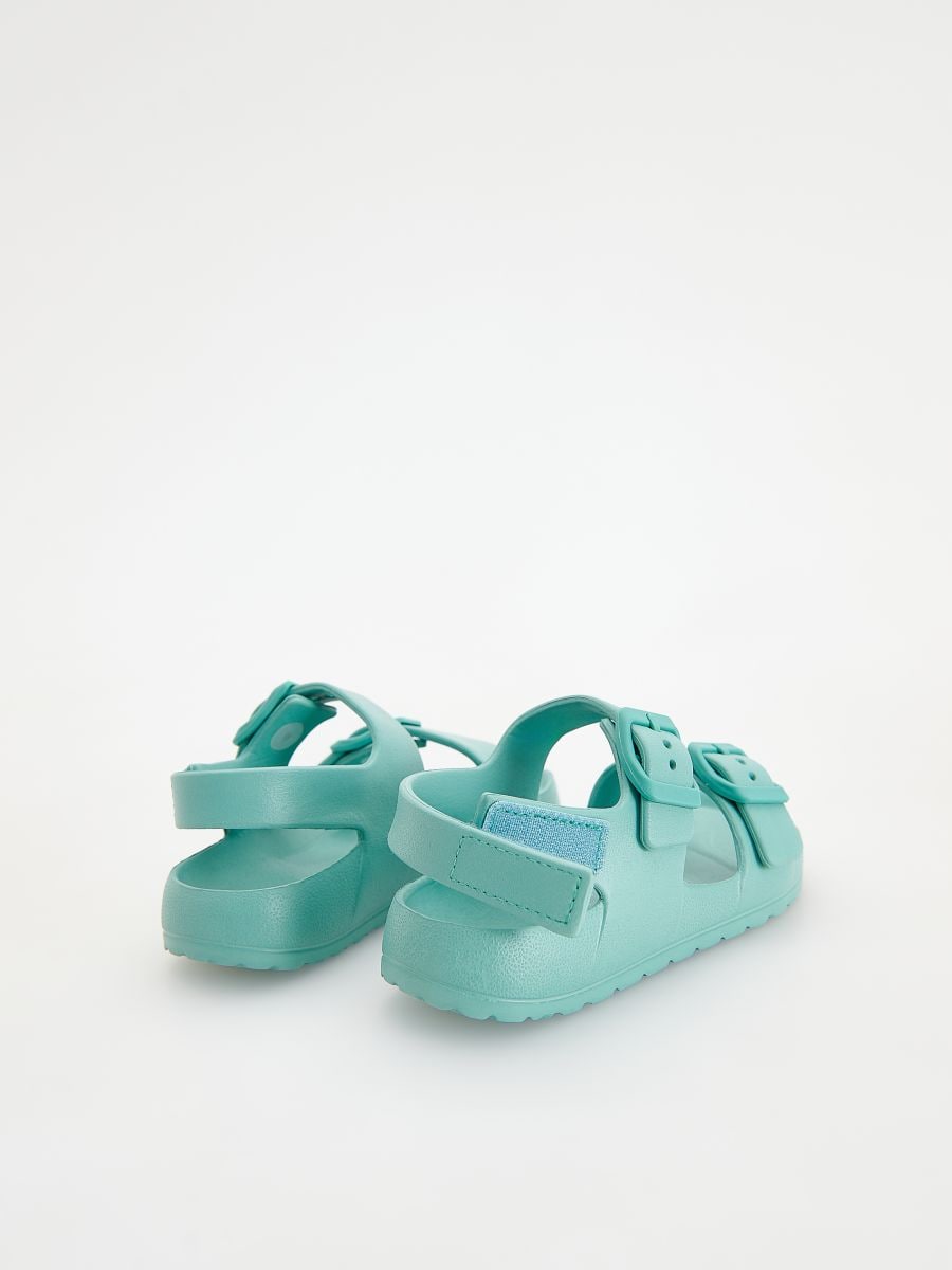 Sandals with buckles - pale turquoise - RESERVED - 3