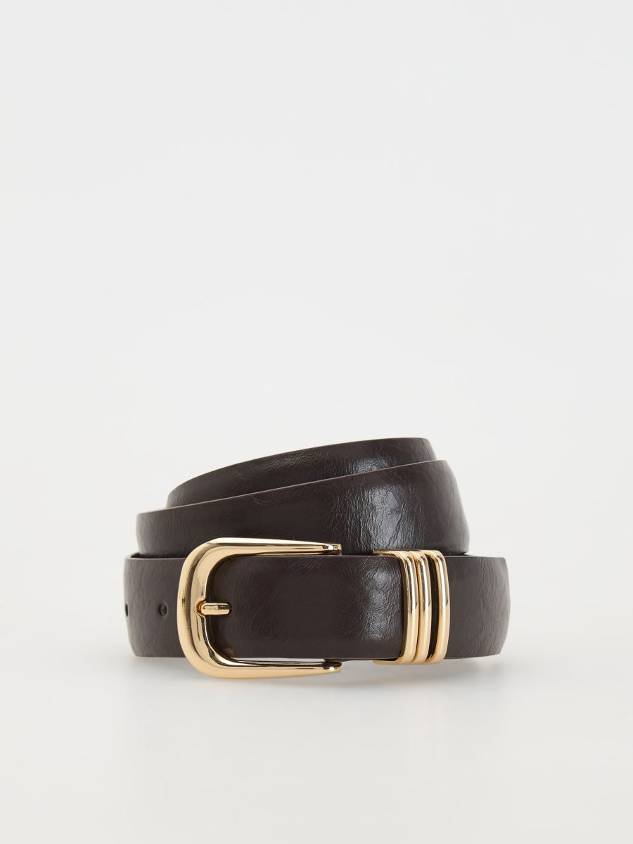 Buckle belt - mahogany - RESERVED