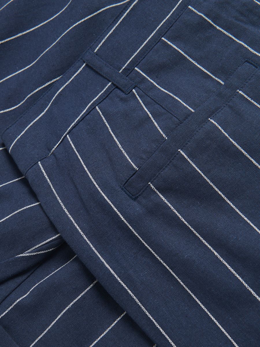 Regular linen blend shorts - navy - RESERVED - 6