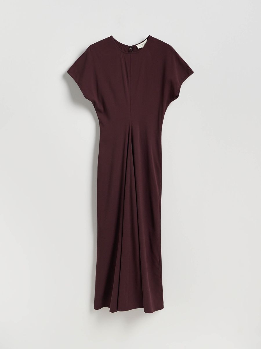 Rochie din viscoză - mahon - RESERVED