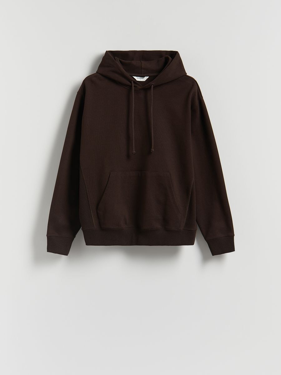 Cotton hoodie - brown - RESERVED