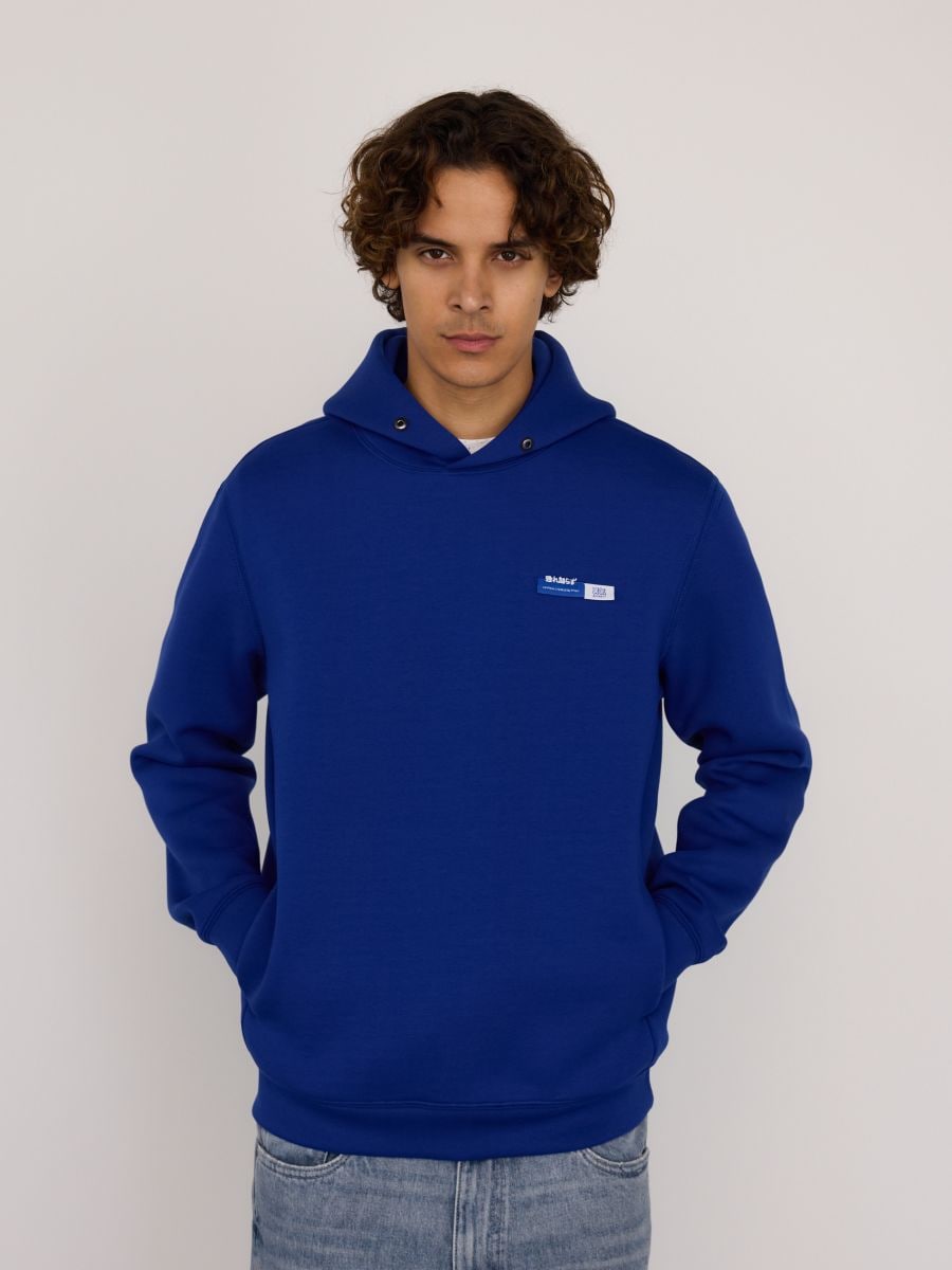 Plain hoodie - indigo - RESERVED