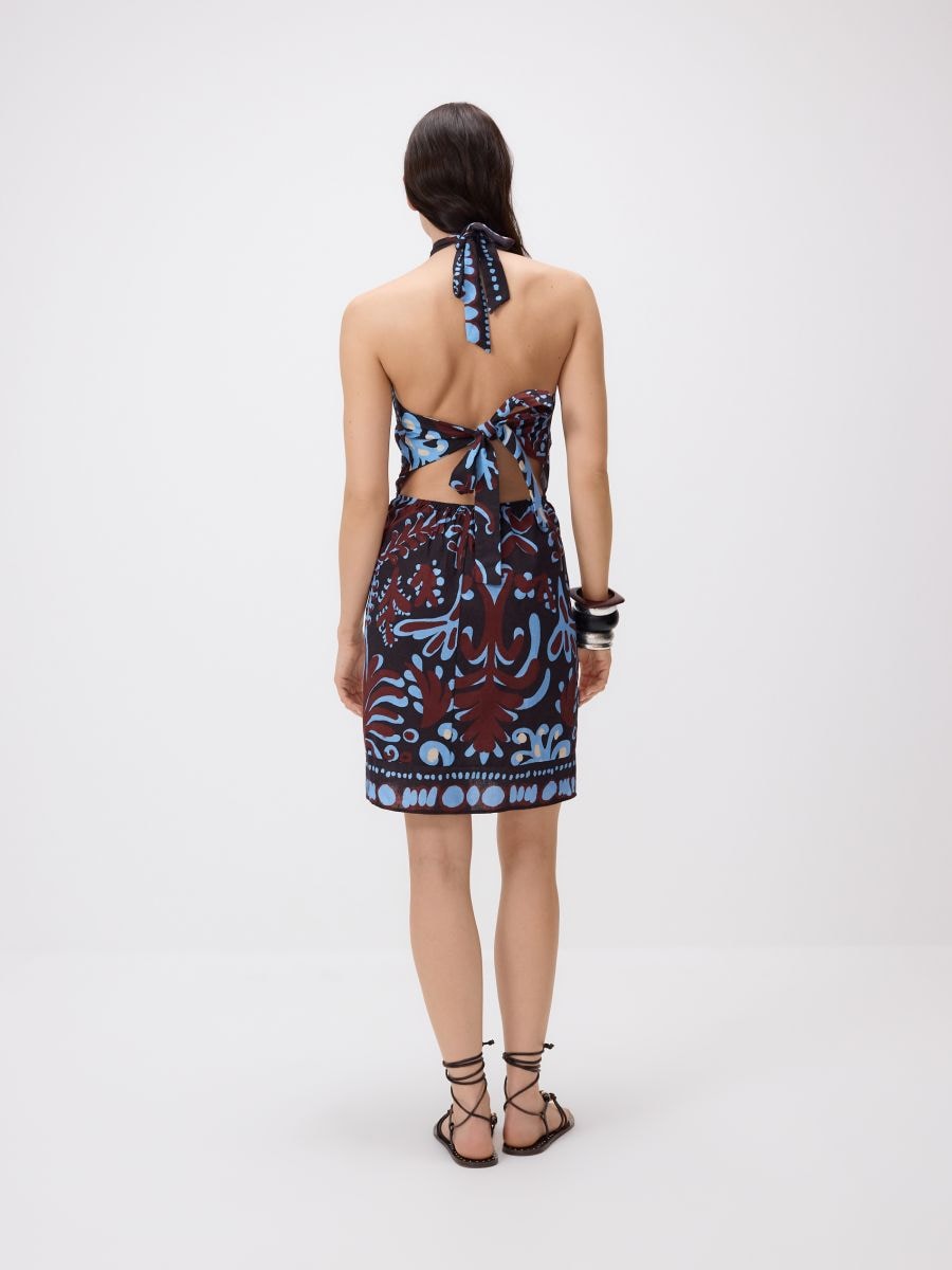 Kleid mit Halter-Ausschnitt - bunt - RESERVED - 4