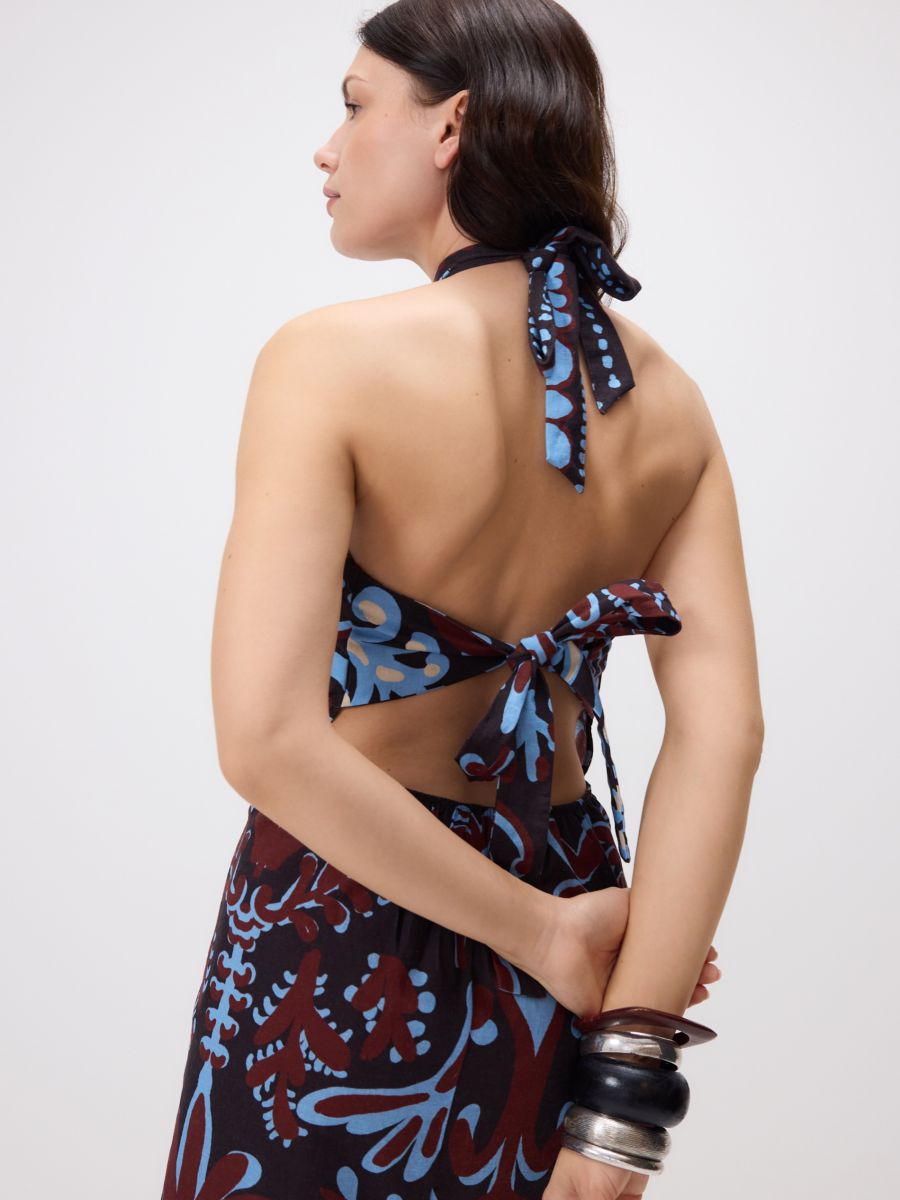 Kleid mit Halter-Ausschnitt - bunt - RESERVED - 5