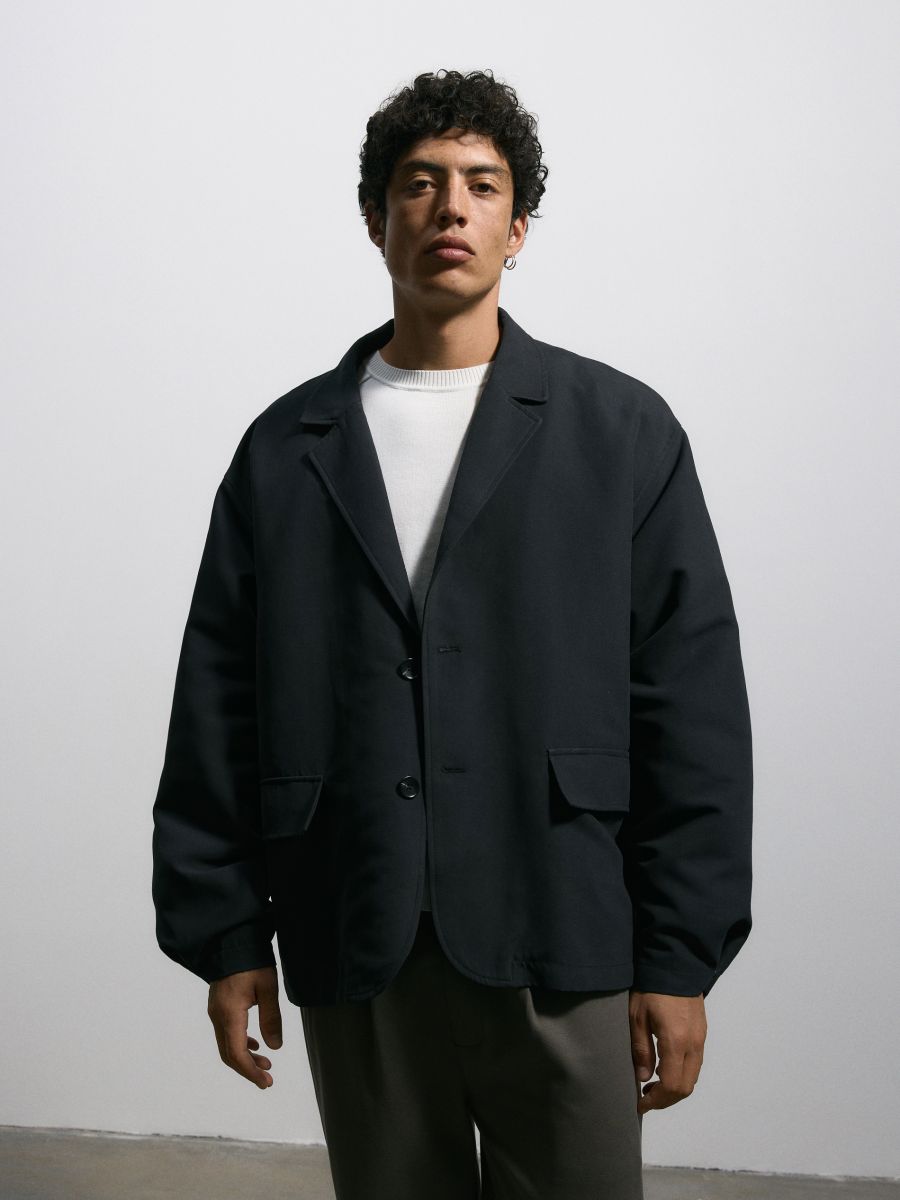 Oversize jacket - anthracite - RESERVED