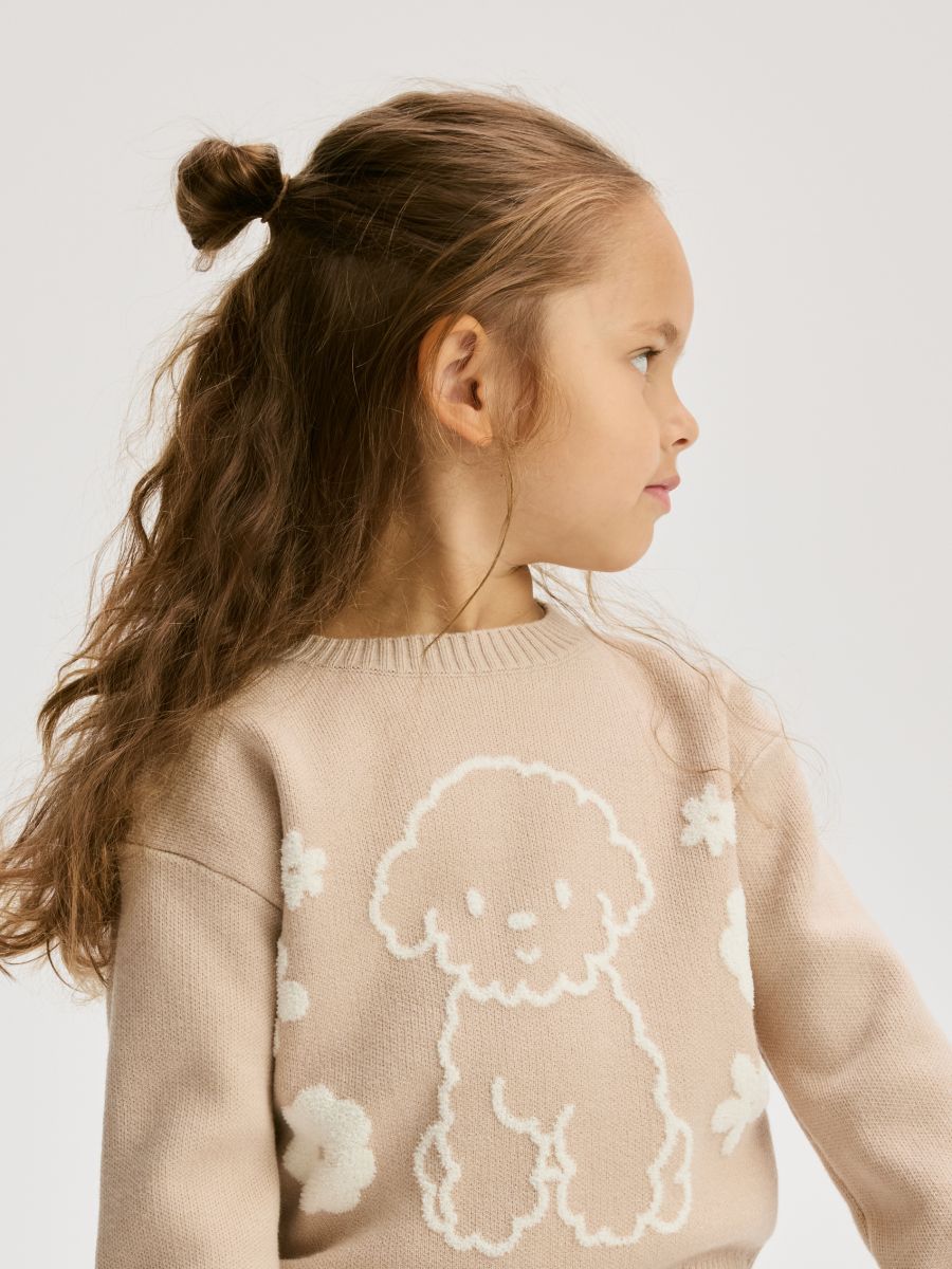 Jumper with appliqué - beige - RESERVED