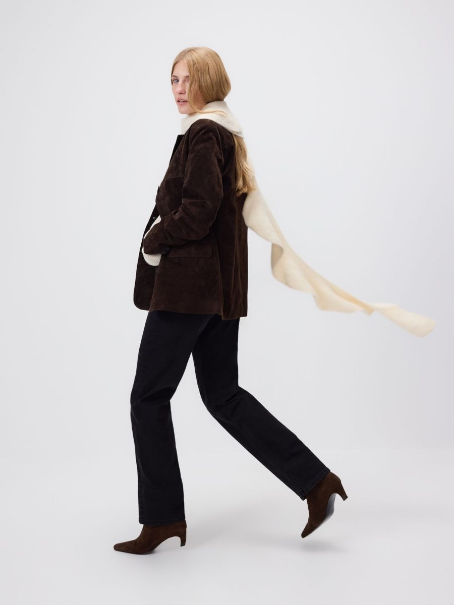 Jeansy straight leg - czarny - RESERVED