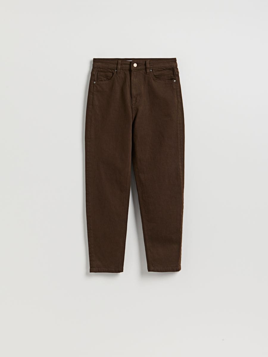 Mom fit slim jeans - dark grey jeans - RESERVED