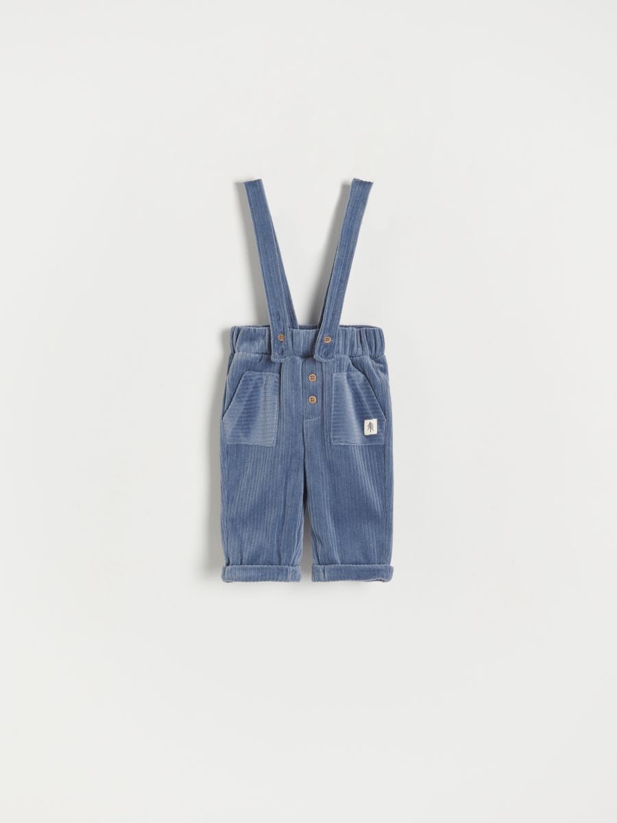 Trousers with braces  Dark greyChecked  Kids  HM IN