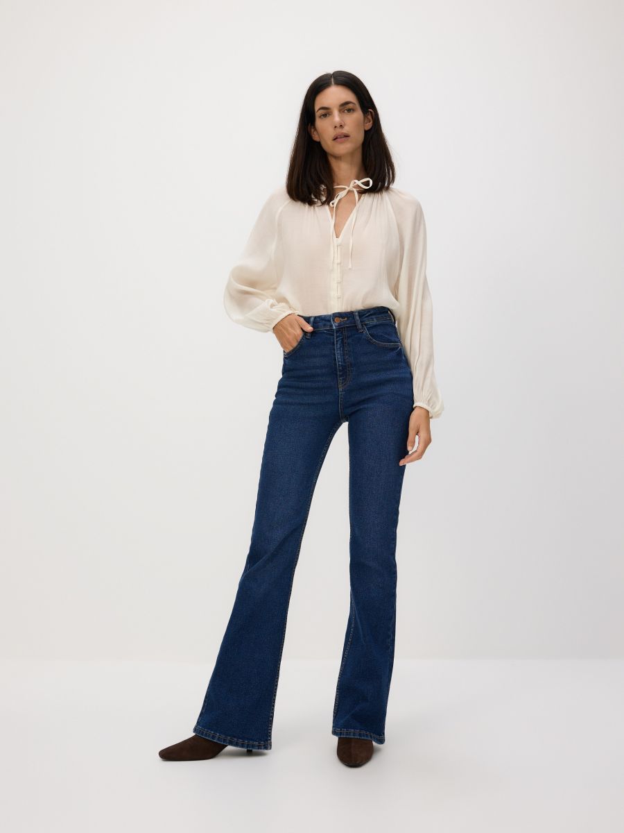 Flare bootcut jeans - navy - RESERVED